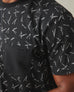 Pocket Tee - Black White Print